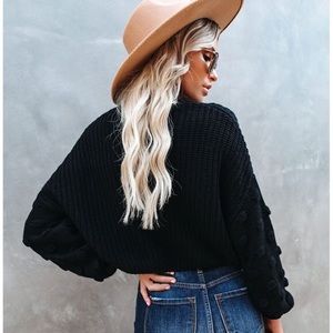 VICI Full Of Cheer Cropped Knit Sweater